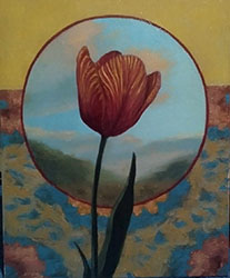 &bdquo;Tulpe&ldquo;, 46 x 36 cm, &Ouml;l auf Leinwand